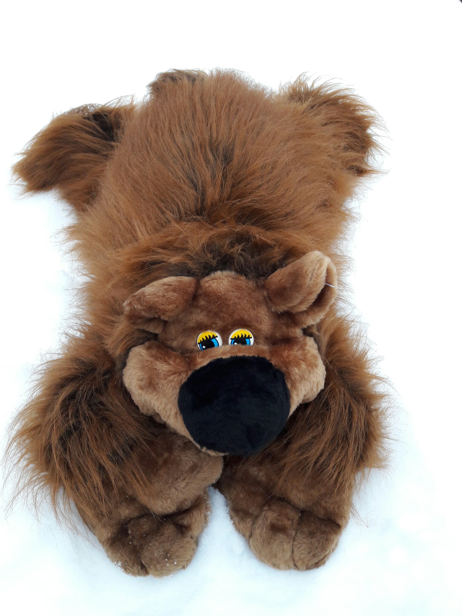 Мягкая игрушка Медведь лежачий 76 см коричневый