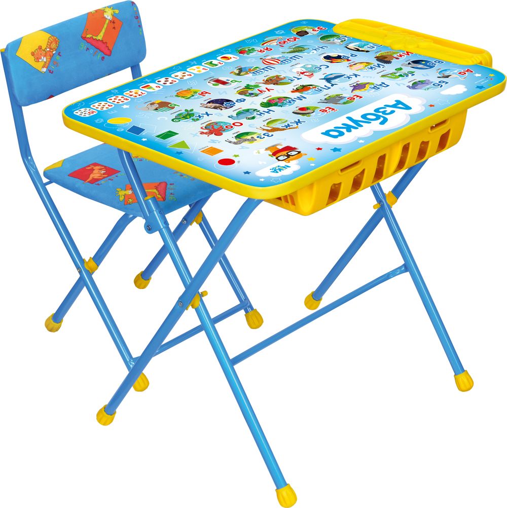 Детский стол Азбука с большим пеналом и стулом