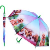Детский зонтик с рисунками собак (полиэстр, автомат, купол 77 см)