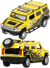 Игрушечная спортивная машинка Hummer H2 12 см Жёлтая