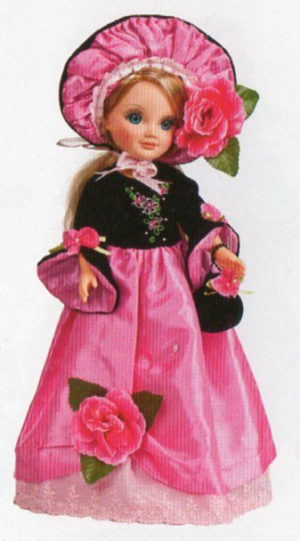 Кукла цветок Анастасия Фуксия