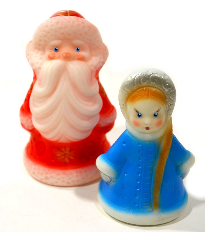 Резиновая игрушка Дед Мороз и Снегурочка