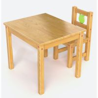 Детский деревянный столик со стульчиком №1 (Зелёный)