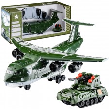 Военный самолет с перевозкой солдат и техники внутри - 37 см