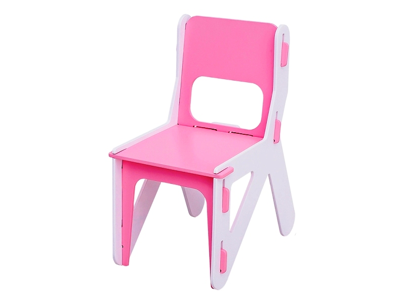 Деревянный стул "Играем Собираем" Розовый