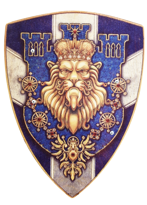 Рыцарский щит с головой льва