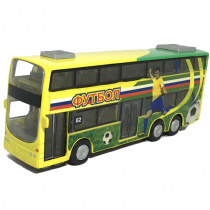 Игрушечный двухэтажный автобус футбол
