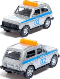 Игрушечная полицейская машинка Lada 4x4 10 см