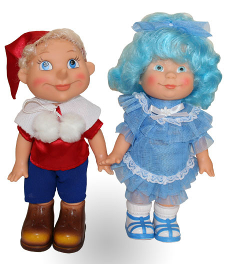 Детские куклы Мальвина и Буратино