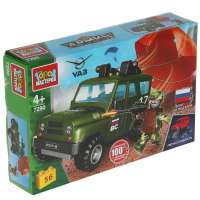 Игрушечный конструктор "Город мастеров" UAZ Hunter на парашюте 56 дет.