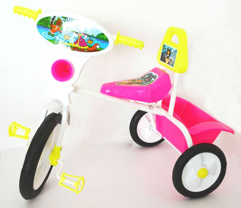 Трехколесный велосипед Малыш с кузовом и спинкой