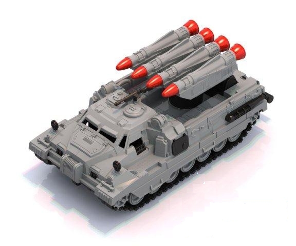 Игрушечная военная машина с ракетами 30 см