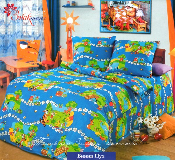 Комплект детского постельного белья: Винни Пух