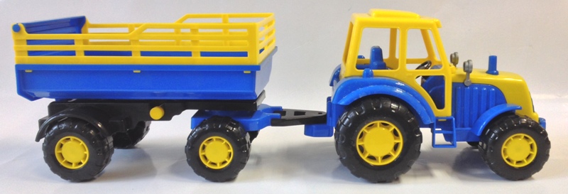 Детский трактор 21 см с прицепом