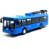 Игрушечный троллейбус синий 16 см