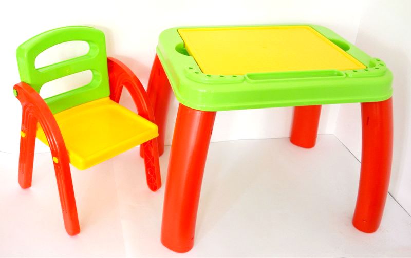 детский пластиковый стол и стул Дошкольник 2 Полесье 43023