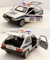 Игрушечная полицейская машинка Lada 2108 СПУТНИК 12 см