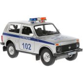Игрушечная металлическая машинка Lada 4x4 Полиция 12 см