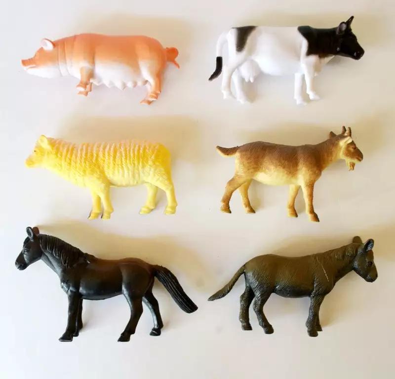 Пластмассовые Домашние животные 6 фигурок