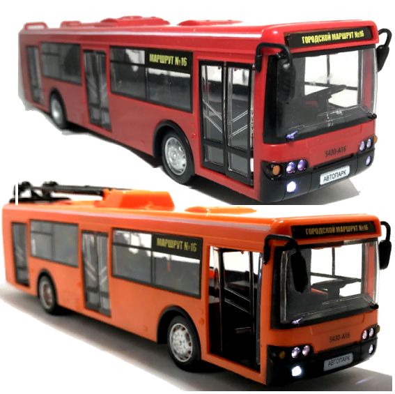 Набор троллейбус и автобус со звуком и светом