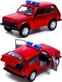 Игрушечная машинка Lada 4x4 с мигалкой 18 см