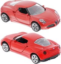 Игрушечная машинка Alfa Romeo 4C 8 см