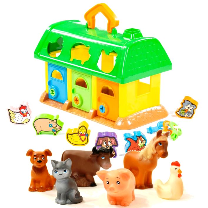 Набор игрушек ферма дом животных