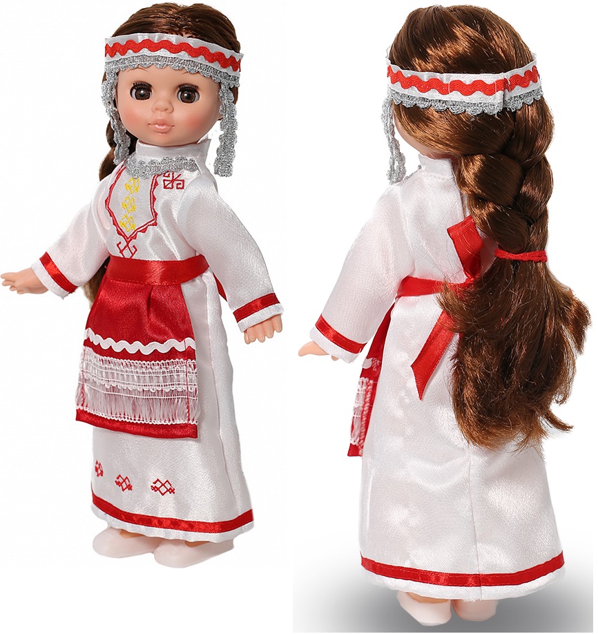 Женский чувашский народный костюм кукла - 30 см
