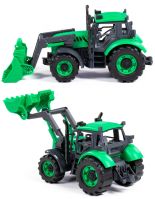 Трактор погрузчик «Прогресс» инерционный (зелёный) 25 см