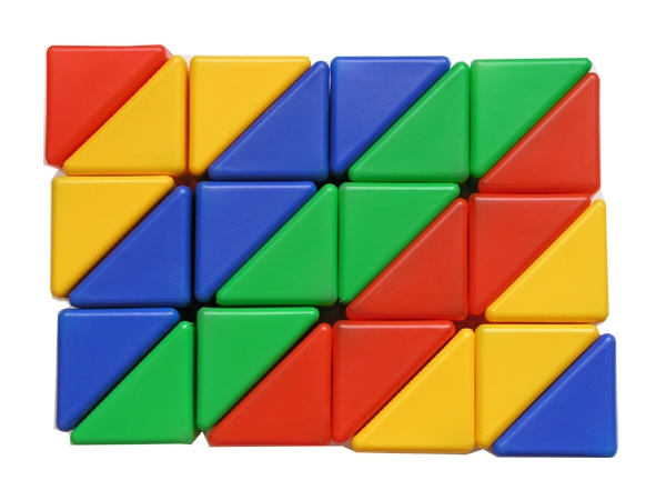 Детские кубики Треугольники 24  шт.