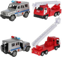 Игрушечный набор спецтехника полиция и пожарная машинка