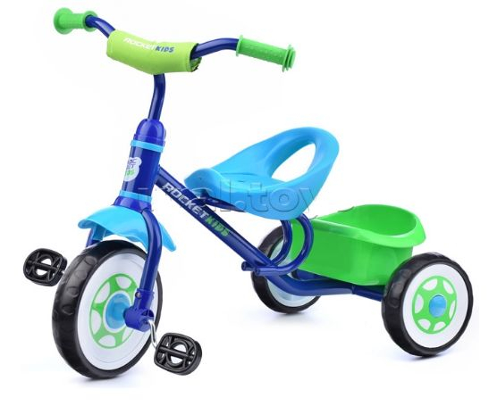Трехколесный велосипед Малыш Ракета синий