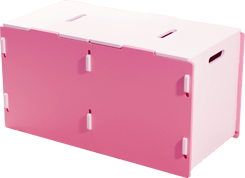 Ящик для хранения игрушек "Играем Собираем" Розовый