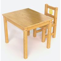 Детский деревянный столик со стульчиком №1 (Жёлтый)