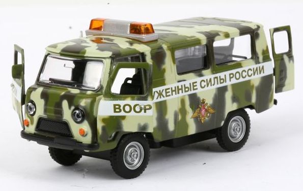 Игрушка военный автобус УАЗ буханка ВС камуфляж