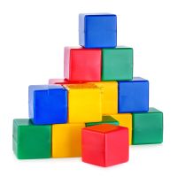 Строительные кубики пластмассовые 16 эл. - грань 8 см