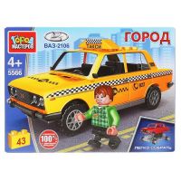 Игрушечный конструктор Lada 2106 такси 43 дет.