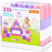 Детский строительный конструктор XXL 24 элементов для девочек + соединитель