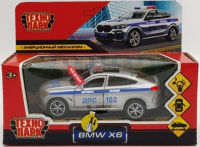 Игрушечная полицейская машинка BMW X6 12 см