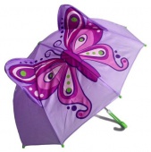 Детский зонтик с рисунком в виде бабочки с ушками