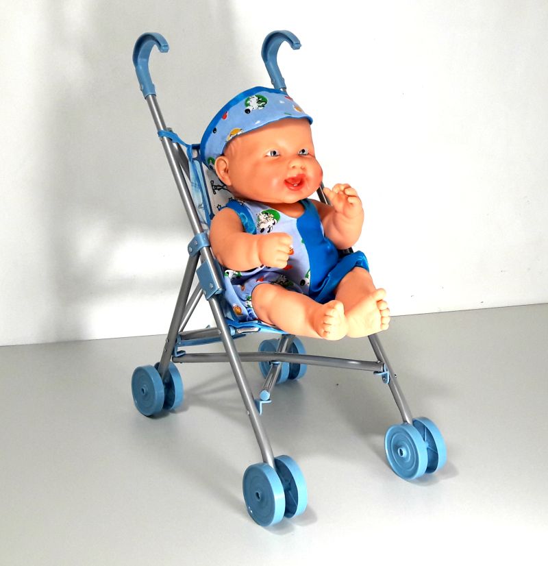 Кукольная коляска трость с куклой Данилка Огонёк