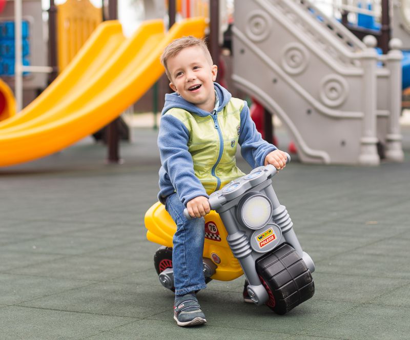 Беговел мотоцикл желтого цвета Motorbike для малышей в возрасте от 1 до 4-х лет