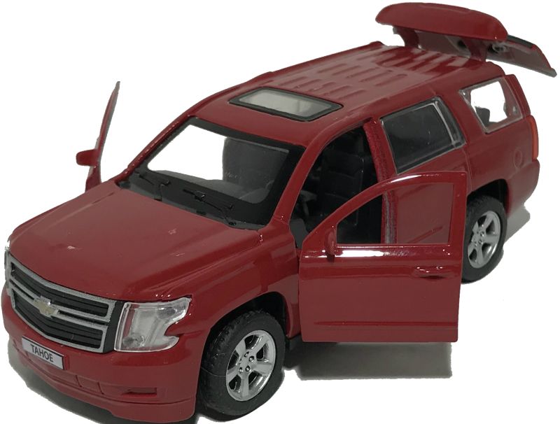 У машинки Chevrolet Tahoe открываются две передние двери и задняя дверь багажника. igrushechnaya-mashinka-chevrolet-tahoe-krasnaya-04.jpg