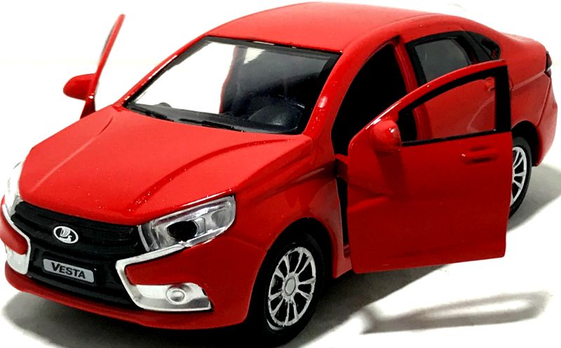 Машинка выполнена из металла с открывающимися передними дверями. metallicheskaya-model-lada-vesta-05.jpg