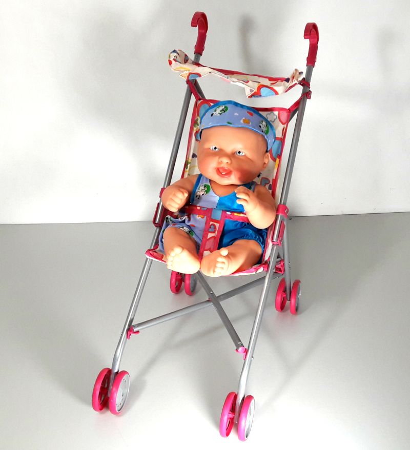 Кукольная коляска трость с куклой Данилка завода Огонек