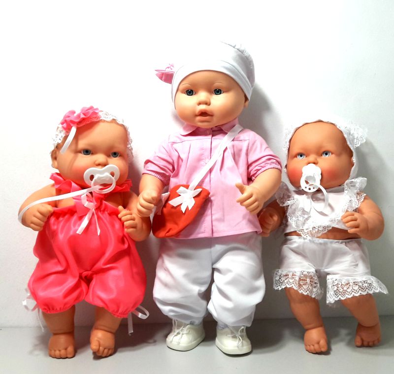 Куклы пупсы разных размеров Оксанка, Влада, Ксенька в сравнении по росту