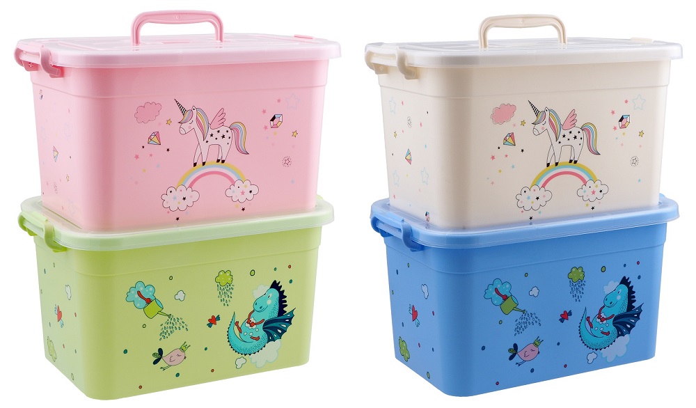 ящик-контейнер для игрушек радуга имеет 4 варианта расцветки