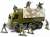 Игрушка военная машина фура с тентом - 39 см для перевозки солдатиков