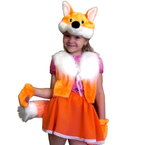 Детский маскарадный костюм Маленькая Лисичка Размер 30-34